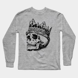 Skull King in Crown Long Sleeve T-Shirt